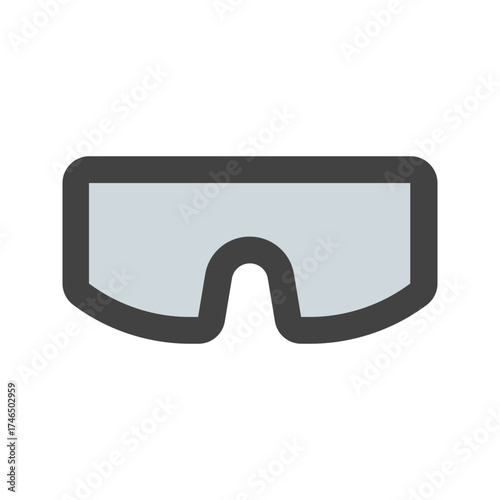 safety glasses flat icon
