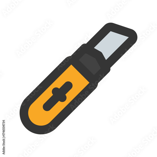 cutter flat line icon