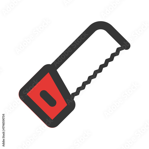hacksaw flat line icon