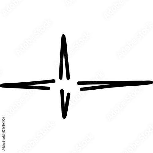 A Minimalist Starburst Symbol Ideal for Unique Creative Designs
