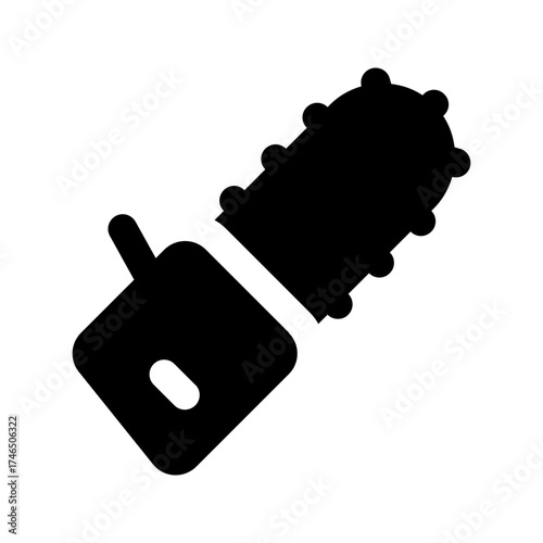 chainsaw glyph icon