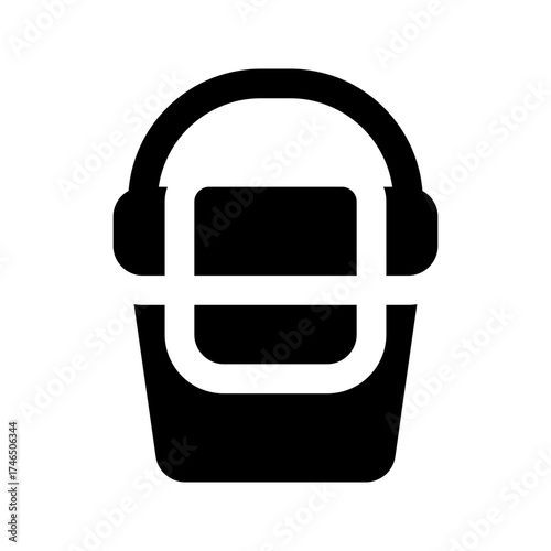 bucket glyph icon