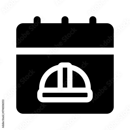 labor day glyph icon