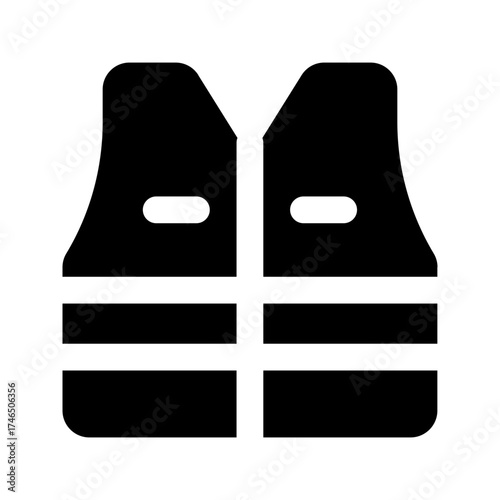 high visibility vest glyph icon