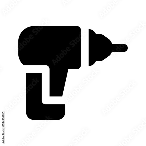 hand drill glyph icon