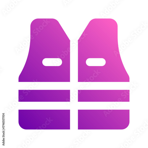 high visibility vest gradient icon