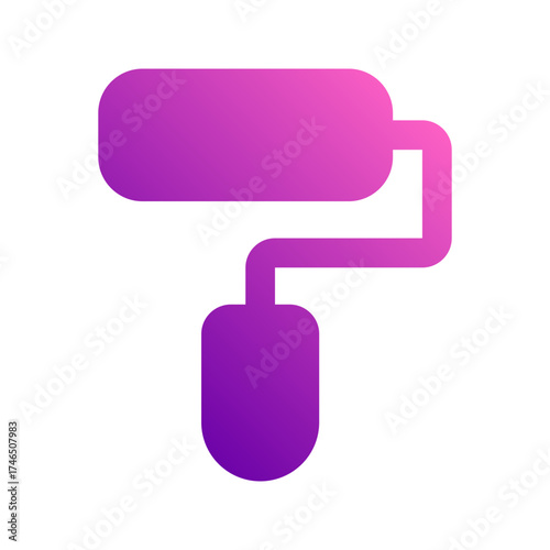 paint roller gradient icon