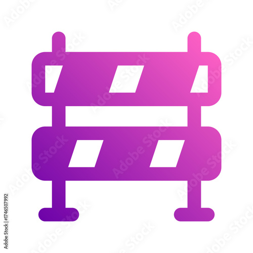 road block gradient icon