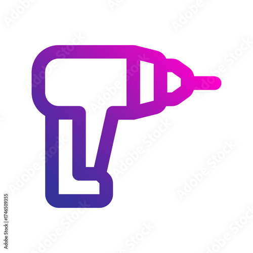 hand drill gradient icon