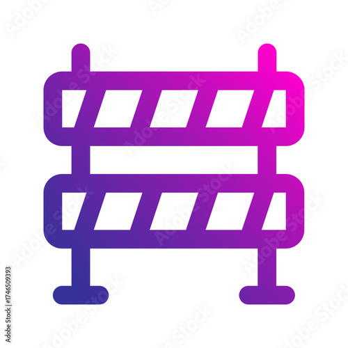 road block gradient icon