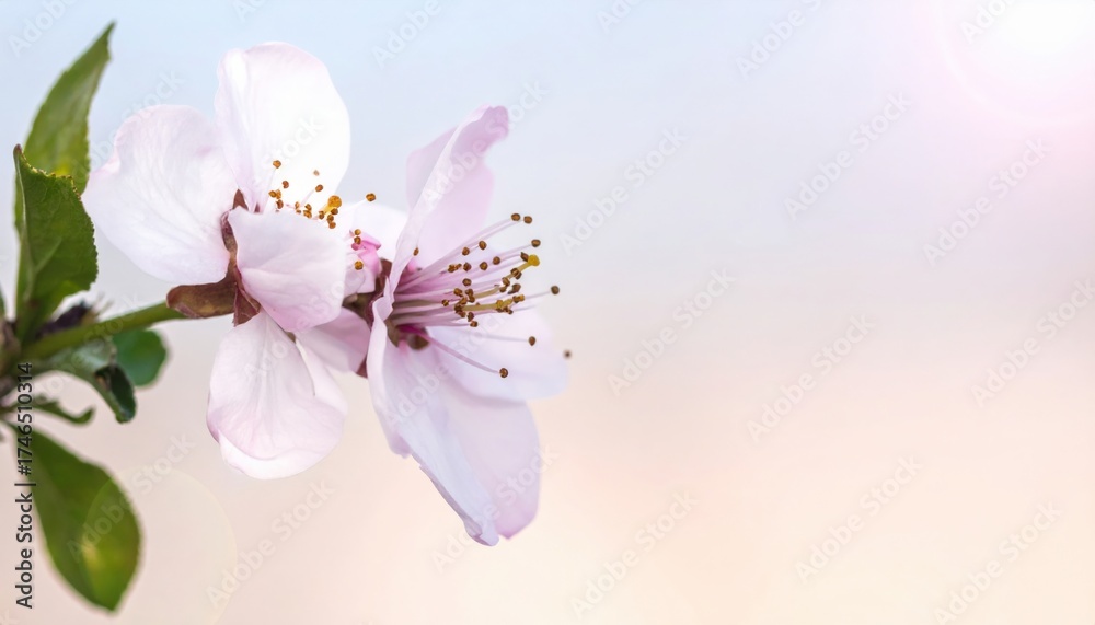 Fototapeta premium Delicate cherry blossom bloom tranquil garden nature photography soft focus close-up spring beauty