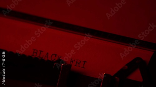 Typing ‘Black Friday’ on a Typewriter