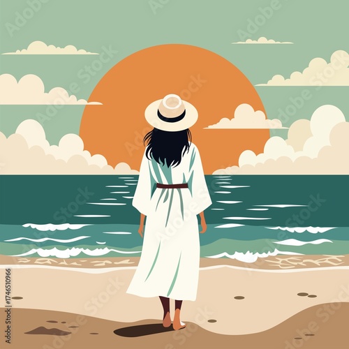 young woman on the beach