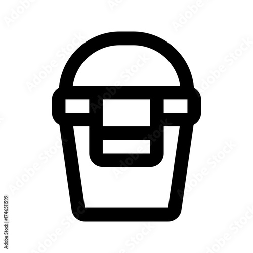 bucket line icon