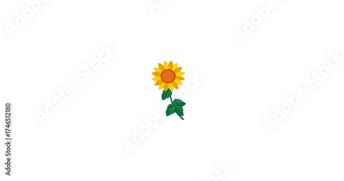 Animated sunflower icon for nature Ideal for environmental designs floral themes eco branding sunflower promotions and green graphics.