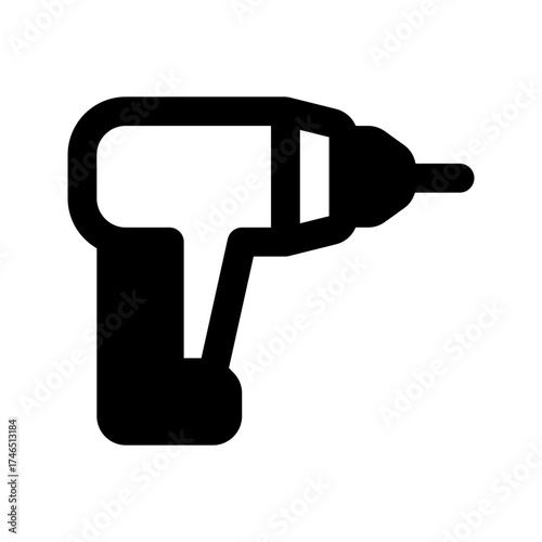 hand drill line icon