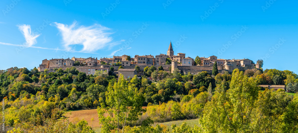 Naklejka premium Medieval village of Puycelsi, in the Tarn department, Occitanie, France