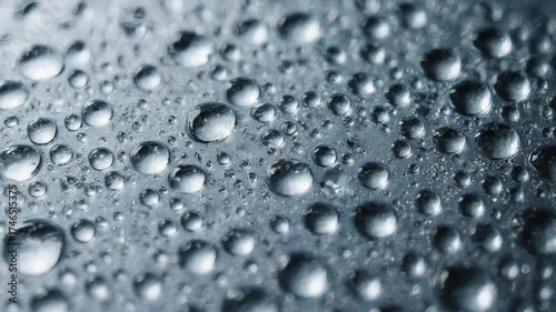 Wallpaper Mural Close Up View of Water Droplets on a Smooth Surface. Torontodigital.ca