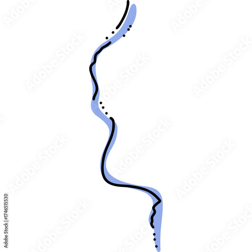 An Abstract Blue Wave Line ...