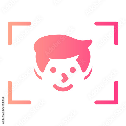 face scanner gradient icon
