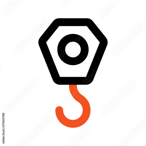 crane outline color icon