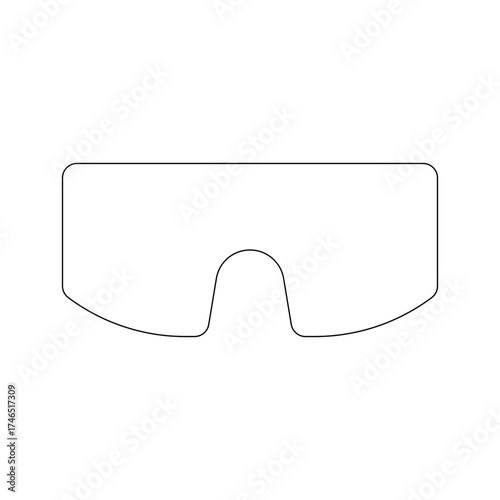 safety glasses outline color icon