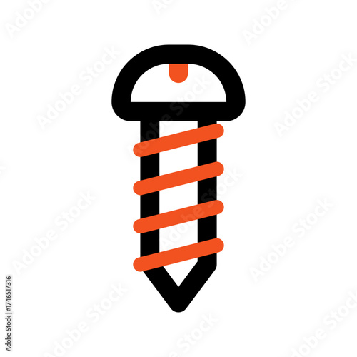 screw outline color icon