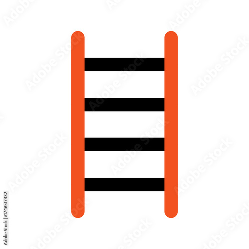stairs outline color icon