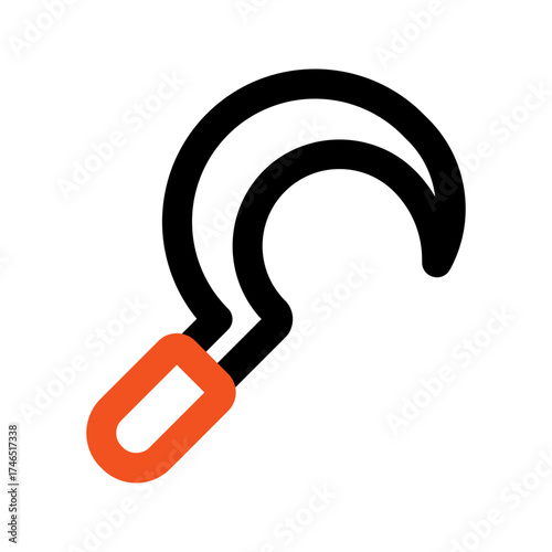 Sickle outline color icon