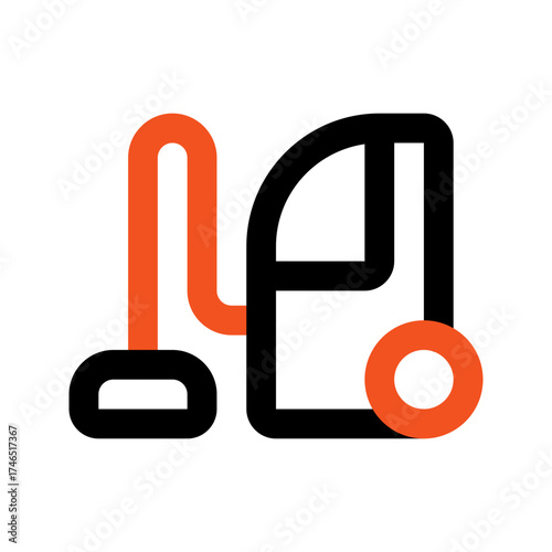 vacuum cleaner outline color icon
