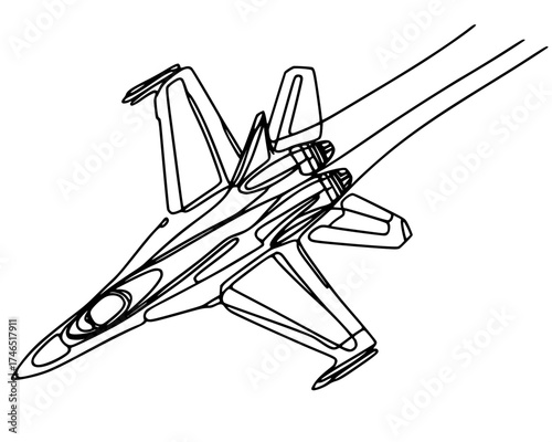 vector illustration of an jet