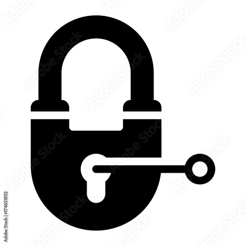 padlock glyph icon