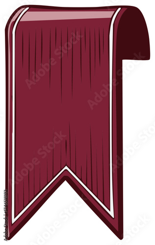 Elegant Maroon Banner with White Border and Stylized Details for Promotion and Decoration