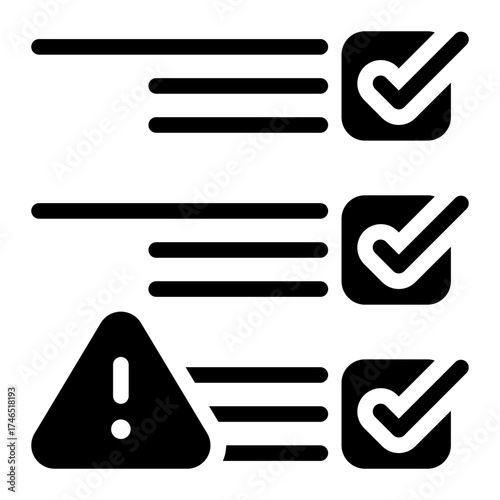 risk assessment glyph icon