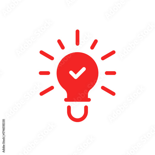 tip or insight like red light bulb icon