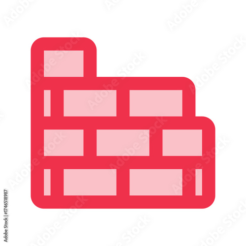 brick wall outline fill icon