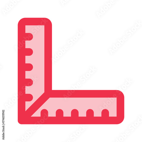 ruler outline fill icon
