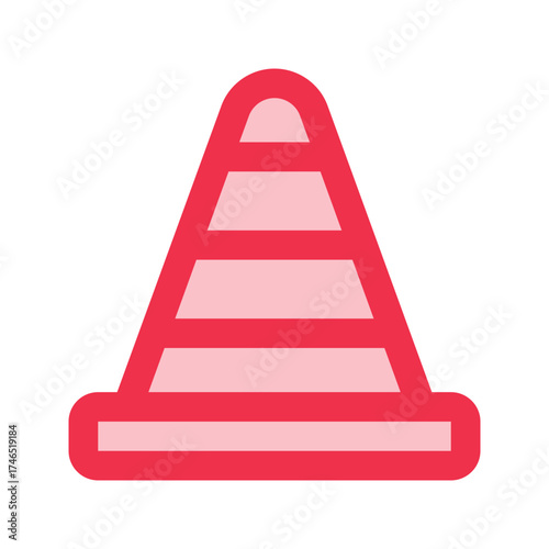 traffic cone outline fill icon