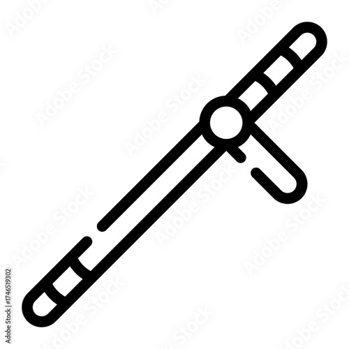 baton stick line icon