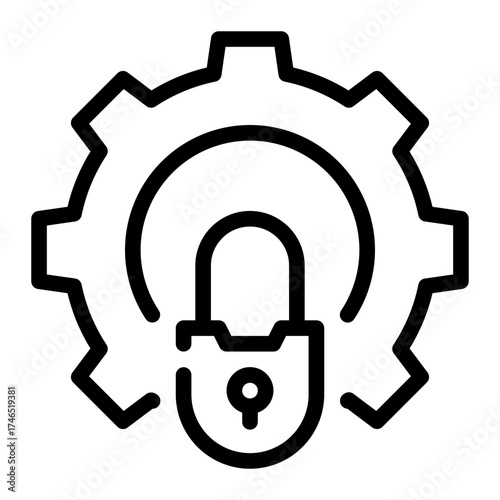 gear line icon