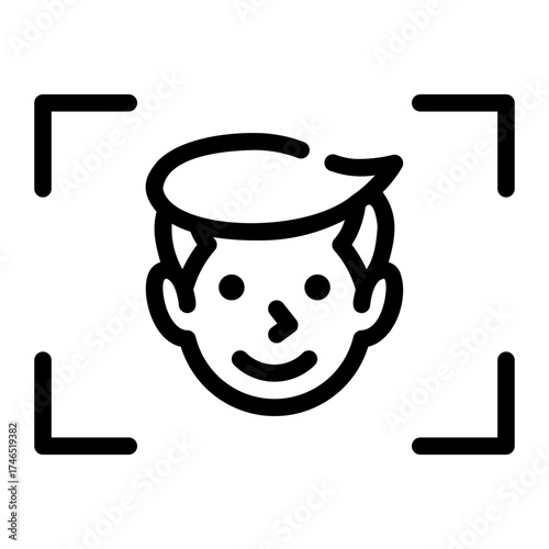face scanner line icon