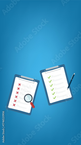 Rules, clipboard with regulations, policy and guideline for employee or users to follow, legal term, corporate compliance or laws, standard.	