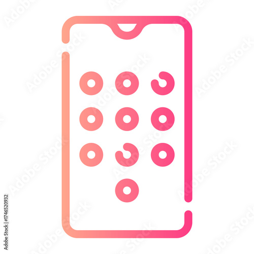 lock pattern gradient icon