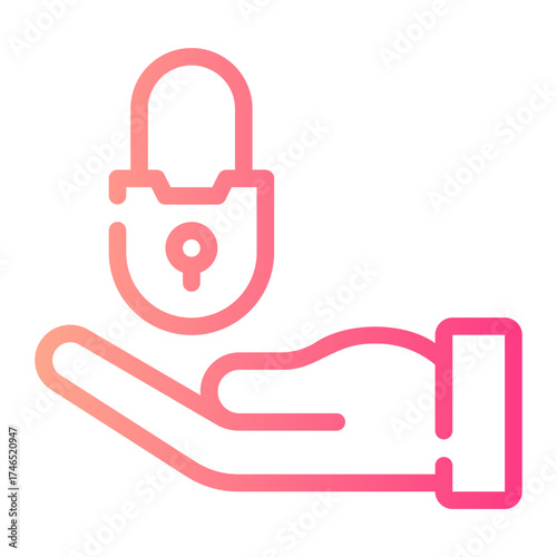 padlock gradient icon