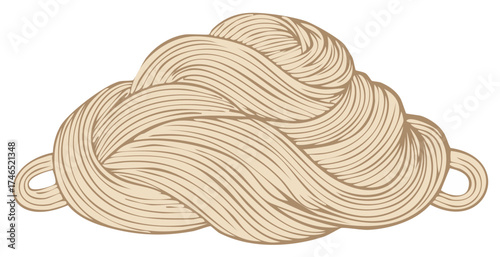 Entangled Yarn Ball Graphic Illustration Woven Thread Design