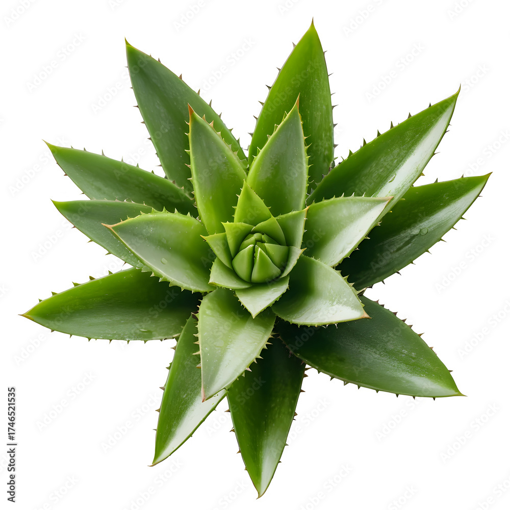 custom made wallpaper toronto digitalOverhead View of a Lush Green Aloe Vera or Succulent Plant on a transparent background PNG   