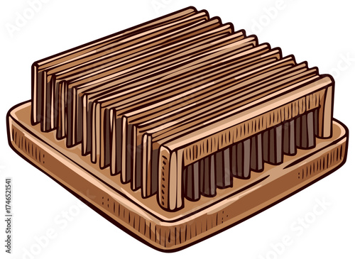 Traditional Wooden Shoe Brush for Cleaning and Polishing Footwear