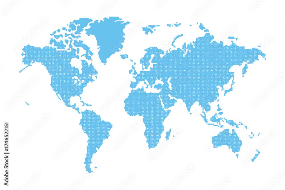 Fototapeta premium Minimalist World Map Line Art Illustration