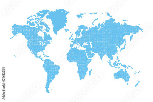 Minimalist World Map Line Art Illustration