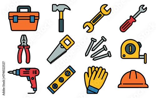 Construction Tools and Equipment for Home Improvement Projects and Skilled Trades like Carpentry and Building